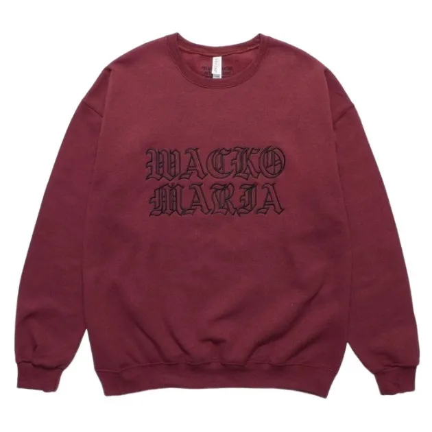 WACKO MARIA  |Crew Neck Street Style Long Sleeves Plain Cotton Oversized