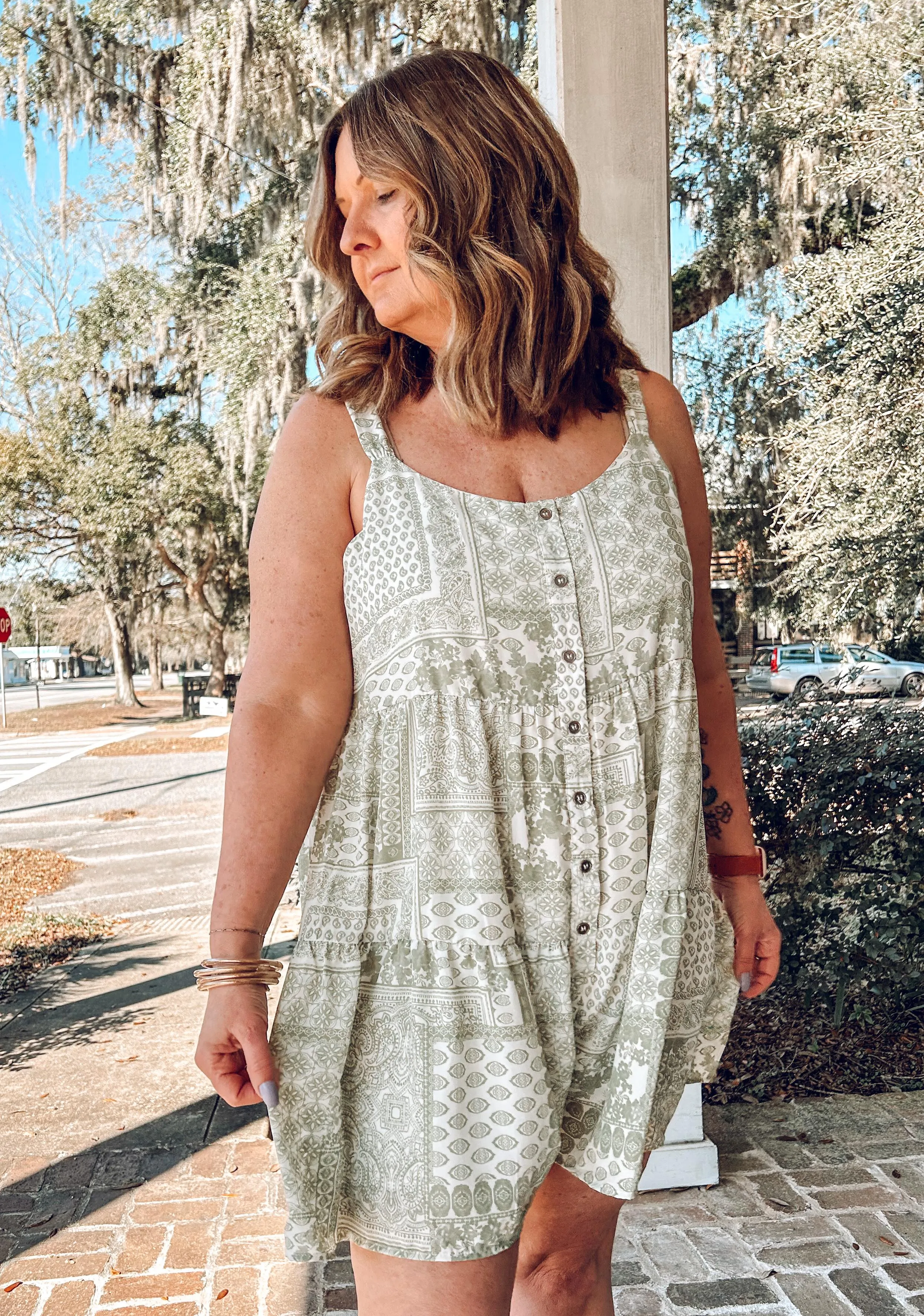 Wanderlust Curvy Romper | Sage