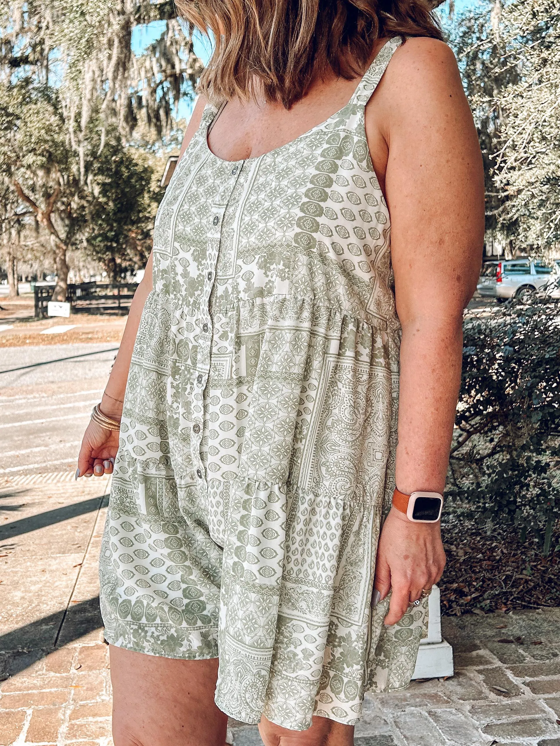 Wanderlust Curvy Romper | Sage