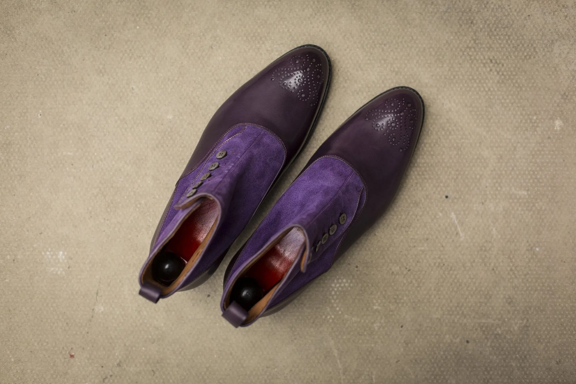 Westlake - MTO - Dark Purple Calf / Purple Suede - NGT Last - Single Leather Sole