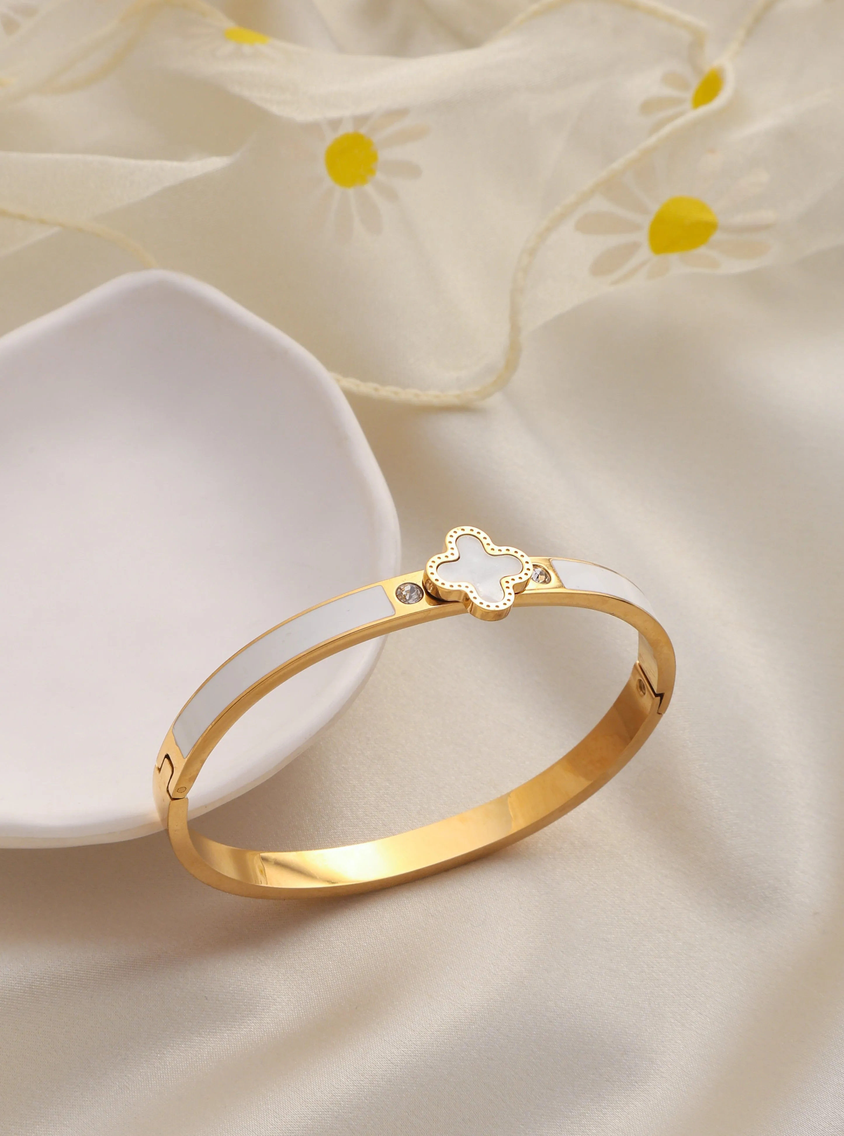 White Clover Bangle