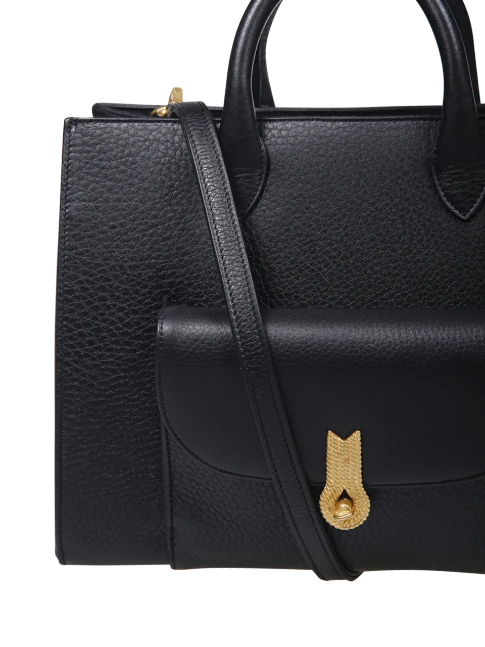 WOMAN AMATO DANIELE BLACK CALF LEATHER QUEEN TOTE BAG