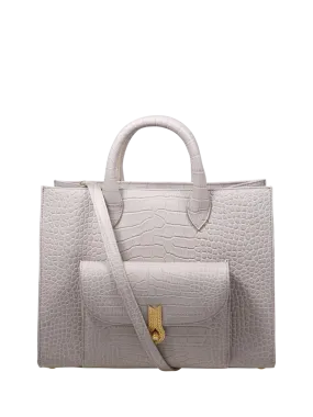 WOMAN AMATO DANIELE WHITE CALF LEATHER QUEEN TOTE BAG