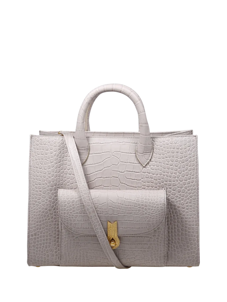 WOMAN AMATO DANIELE WHITE CALF LEATHER QUEEN TOTE BAG