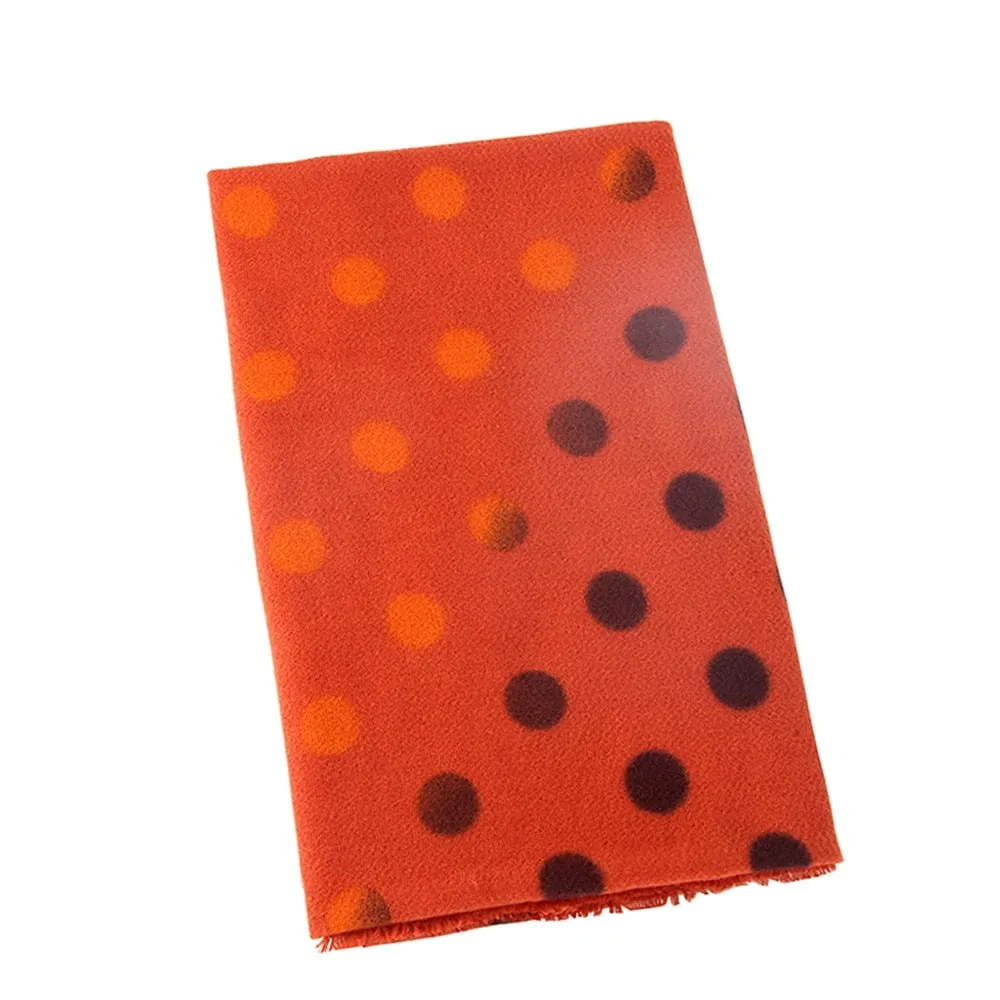 Women's Designer Winter Warm Cashmere Polka Dots Printed Shawls