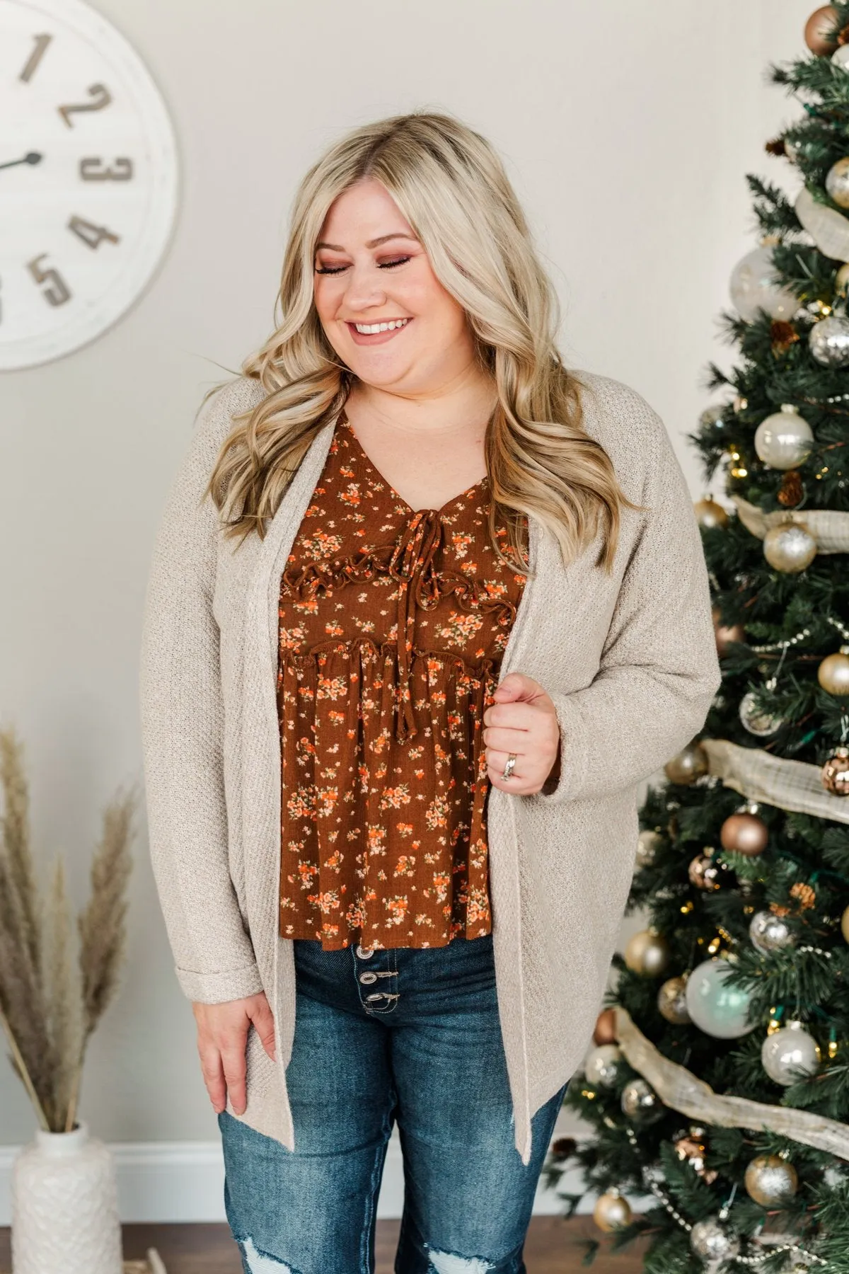 Wonders Of Winter Knit Cardigan- Oatmeal