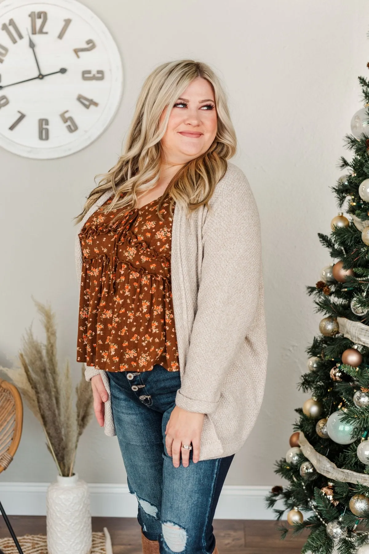 Wonders Of Winter Knit Cardigan- Oatmeal