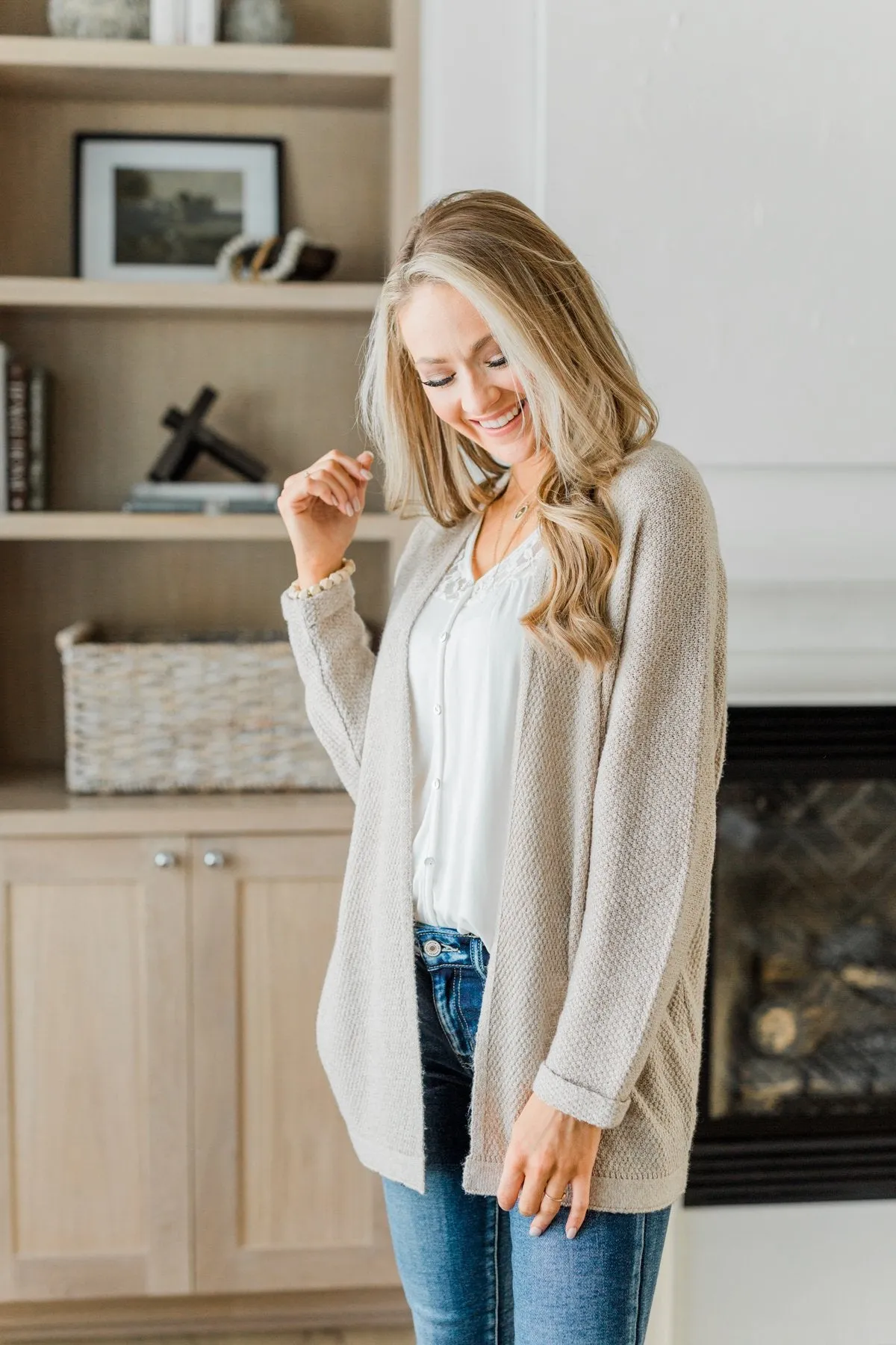 Wonders Of Winter Knit Cardigan- Oatmeal