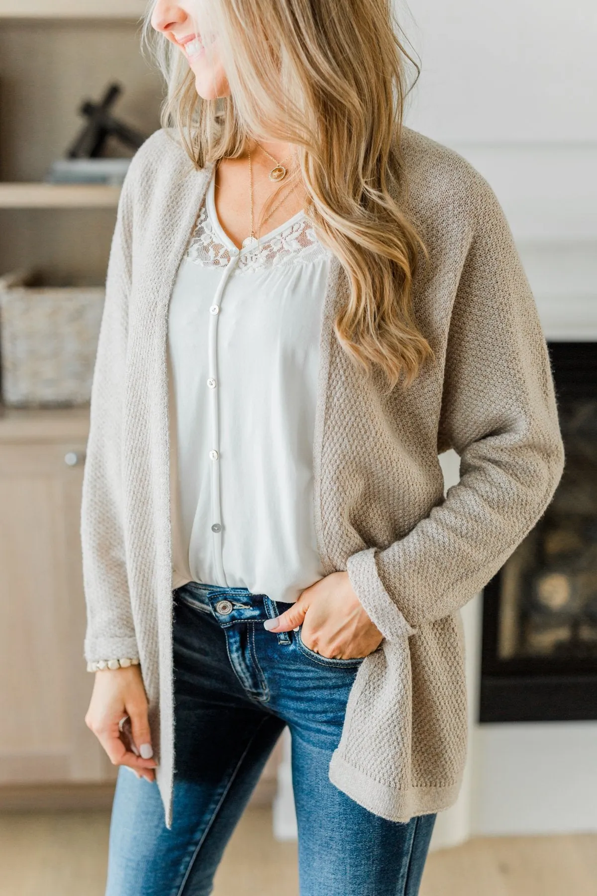 Wonders Of Winter Knit Cardigan- Oatmeal