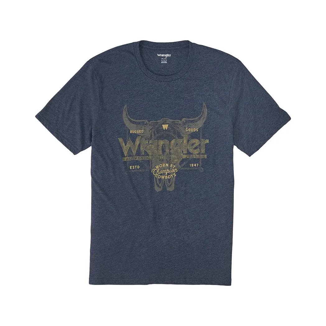 Wrangler Men's Short Sleeve Steer Head Logo Graphic T-Shirt