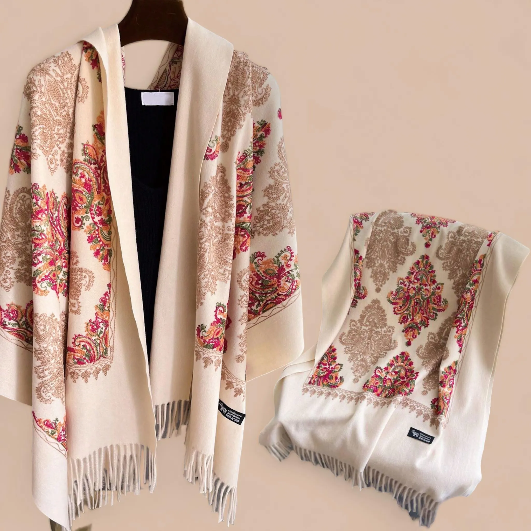 WRAP Full Embroidered Warm Shawl