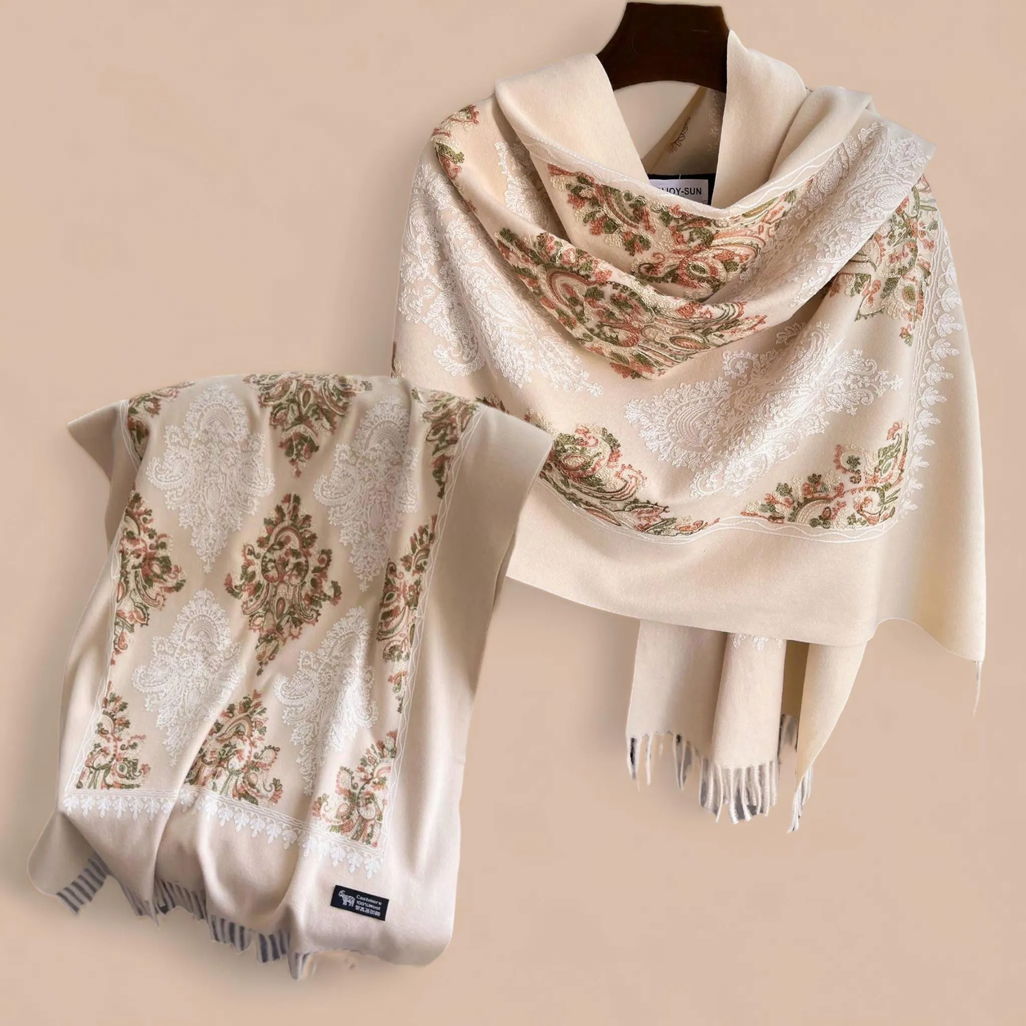 WRAP Full Embroidered Warm Shawl