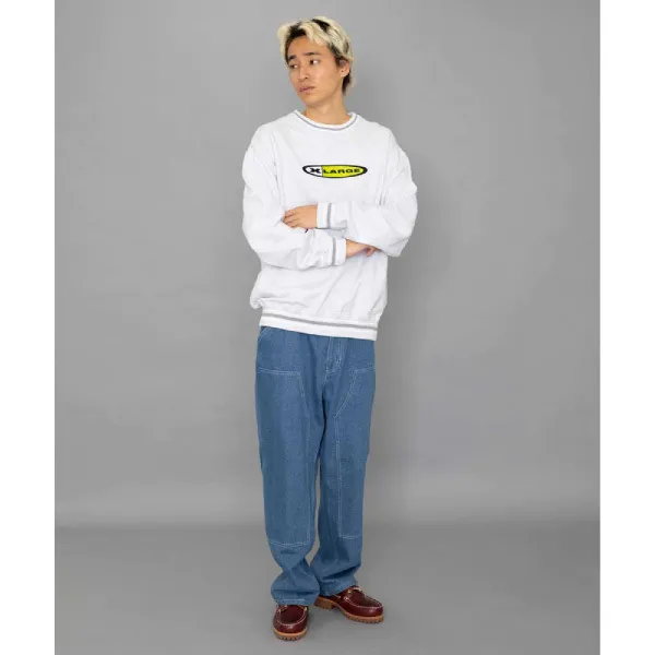 X-Large  |Crew Neck Pullovers Unisex Street Style Long Sleeves Plain