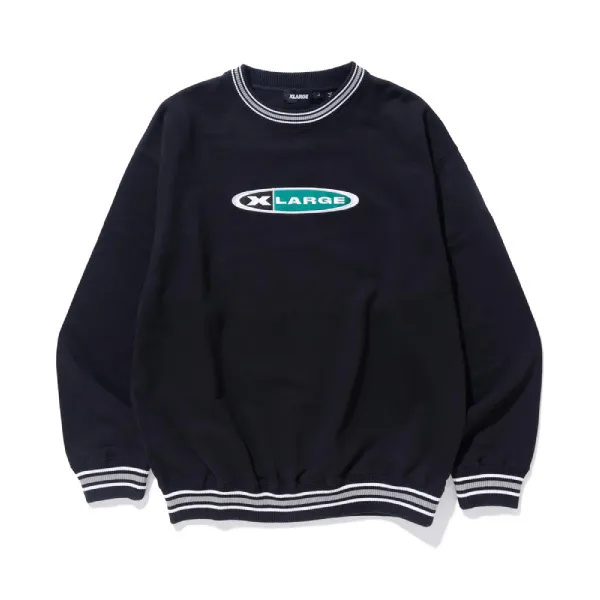 X-Large  |Crew Neck Pullovers Unisex Street Style Long Sleeves Plain