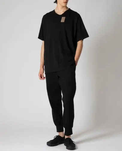 Yohji Yamamoto  |Pullovers Street Style U-Neck Plain Cotton Short Sleeves