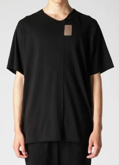 Yohji Yamamoto  |Pullovers Street Style U-Neck Plain Cotton Short Sleeves