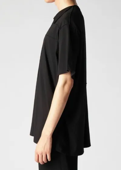 Yohji Yamamoto  |Pullovers Street Style U-Neck Plain Cotton Short Sleeves