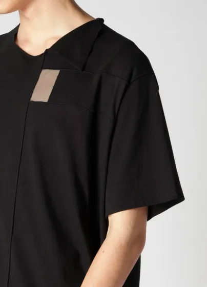 Yohji Yamamoto  |Pullovers Street Style U-Neck Plain Cotton Short Sleeves