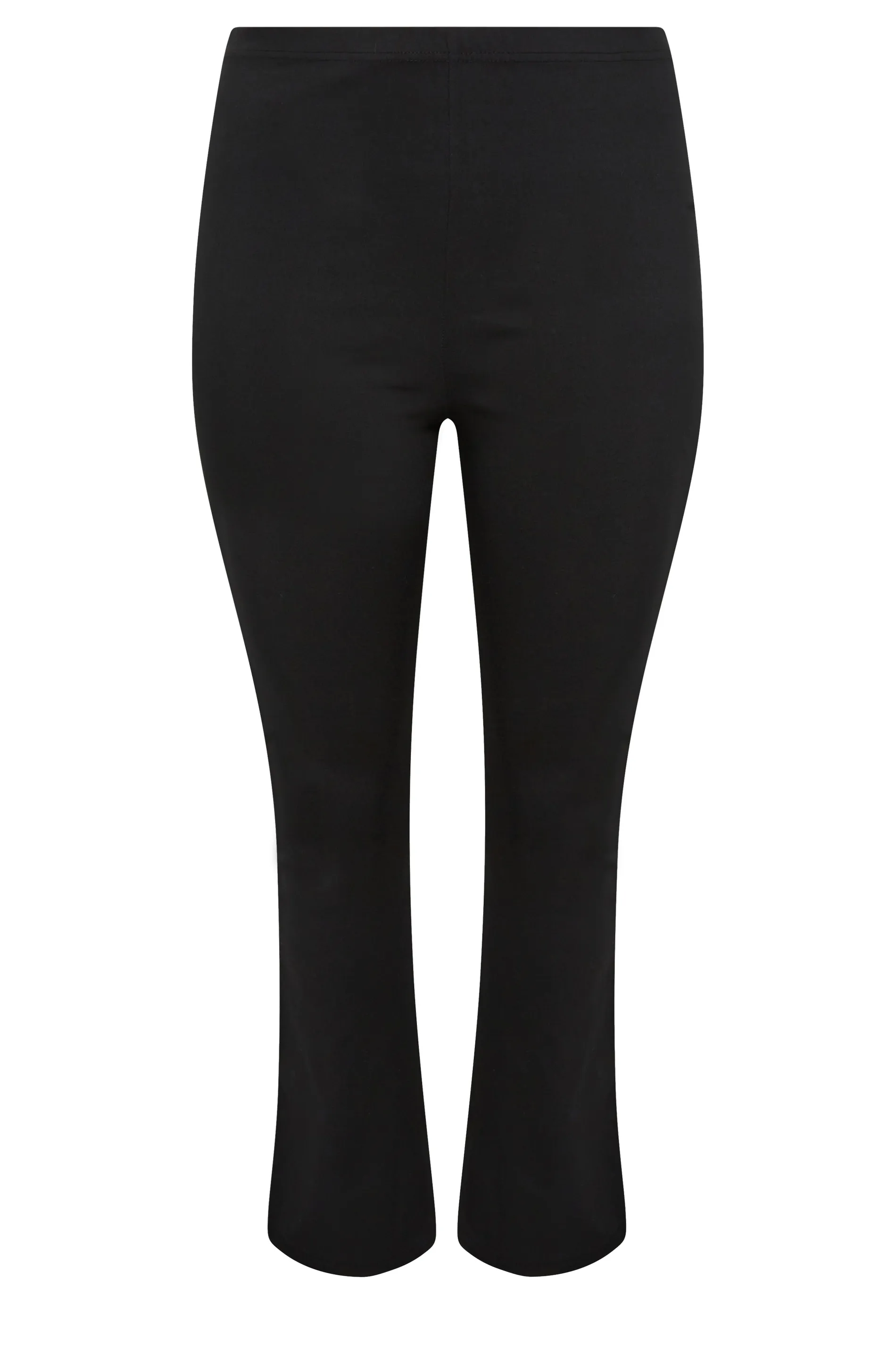 YOURS Curve Black Flare Bengaline Trousers