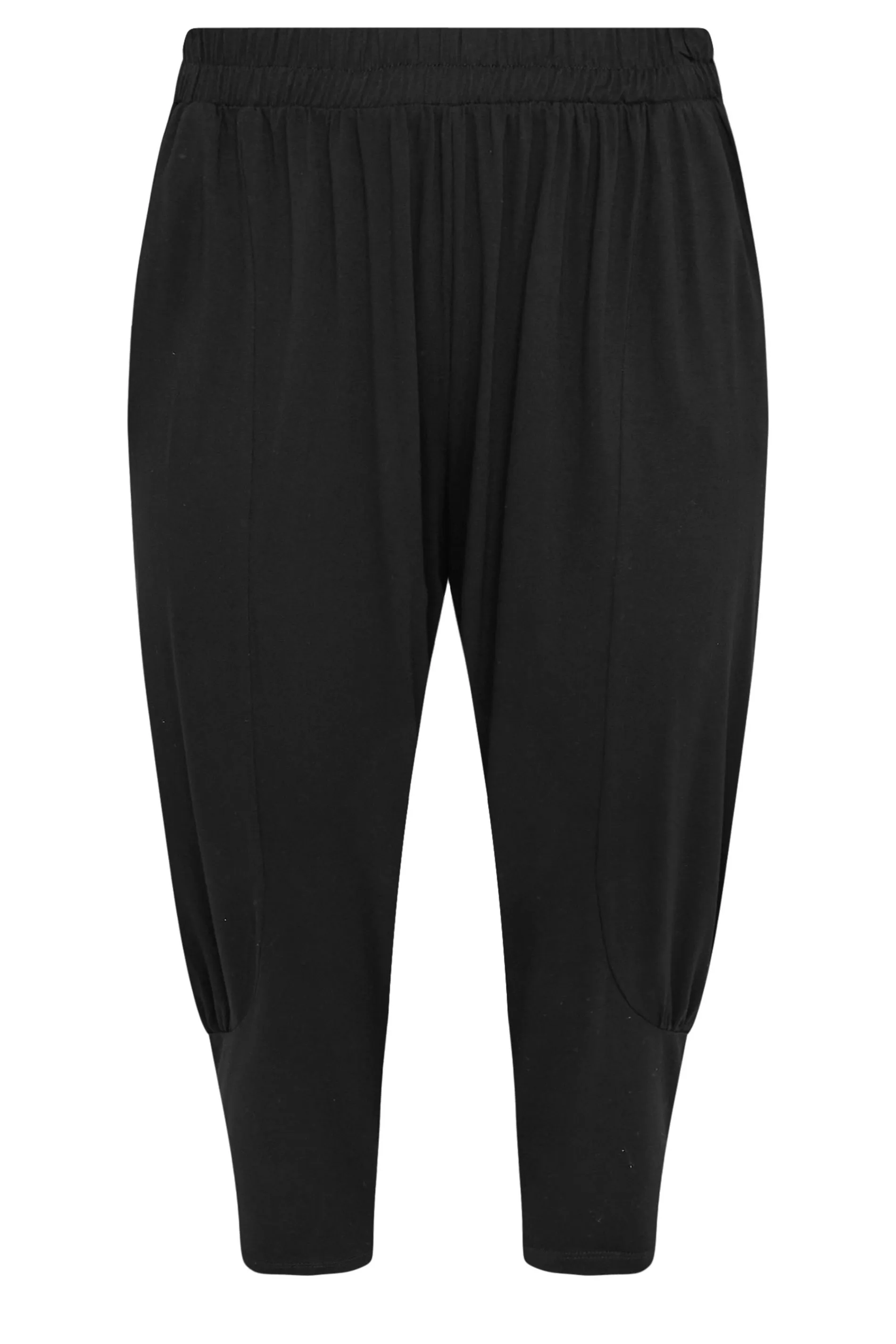 YOURS Curve Black Ruched Harem Trousers