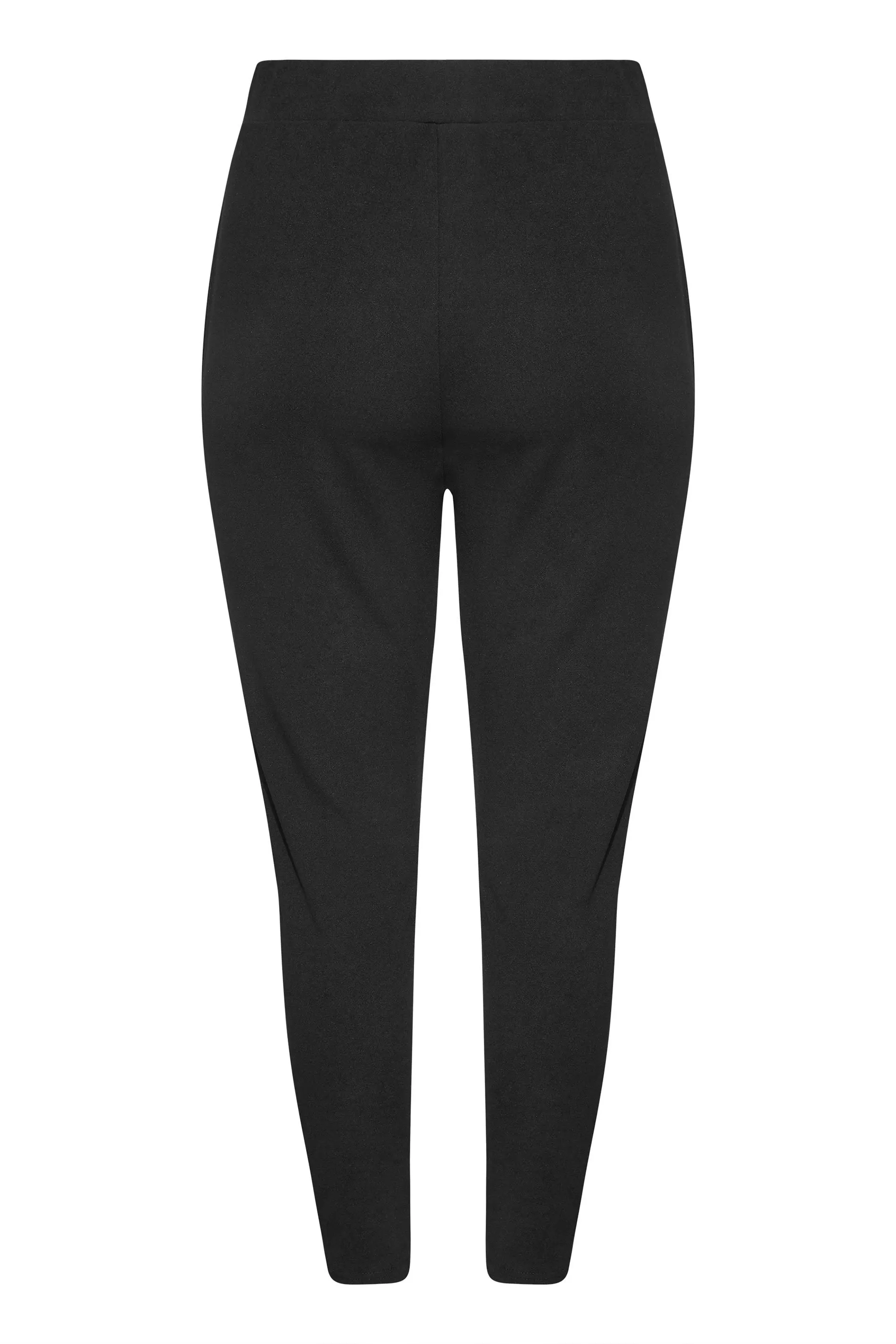 YOURS Curve Black Stretch Tapered Trousers