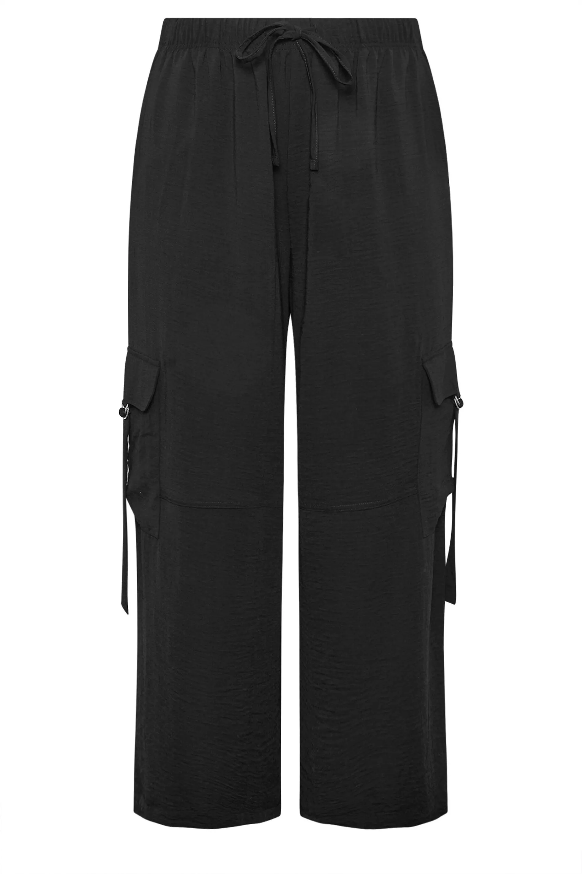 YOURS Curve Black Twill Cargo Trousers