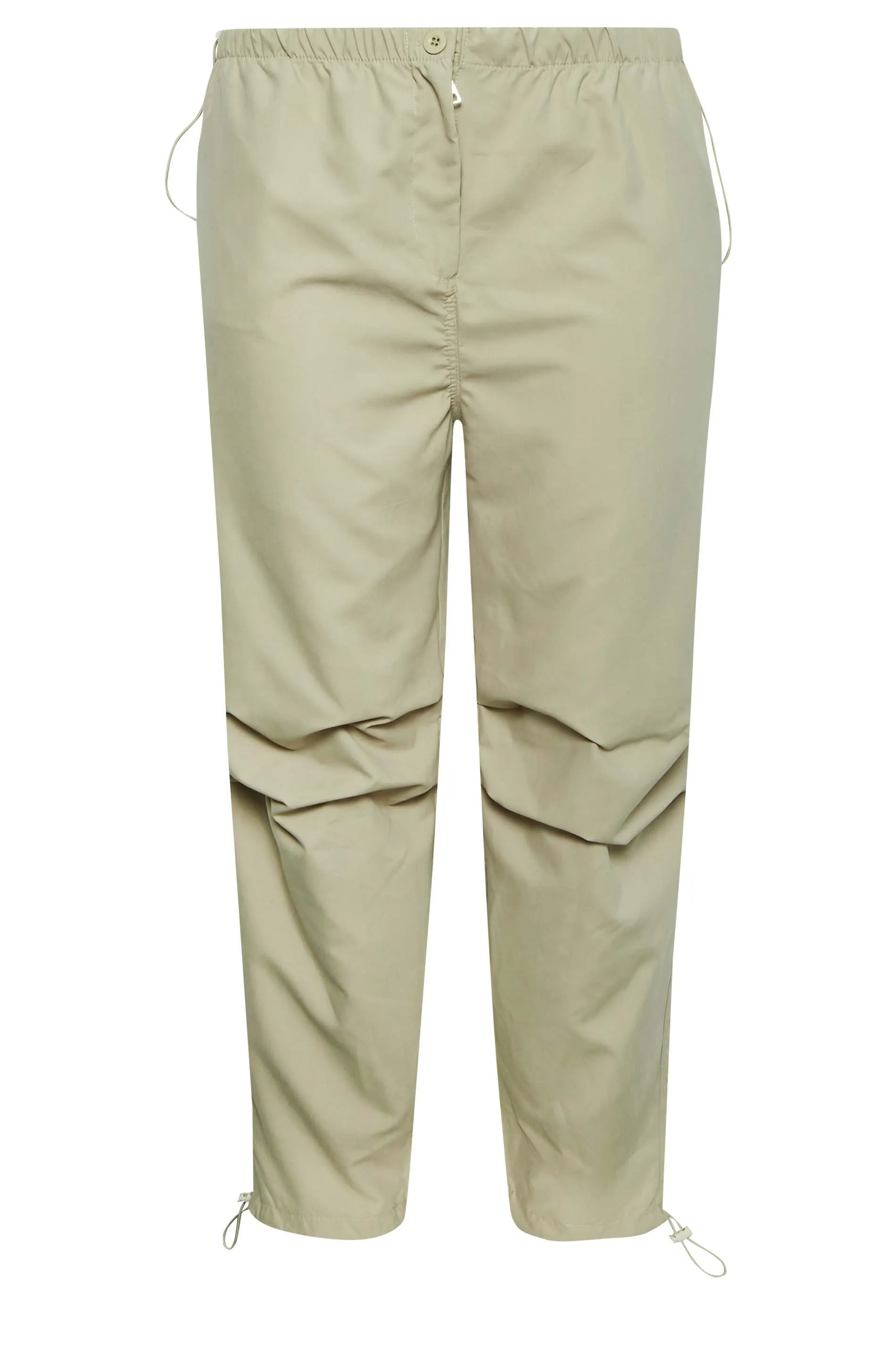 YOURS Curve Stone Brown Parachute Trousers