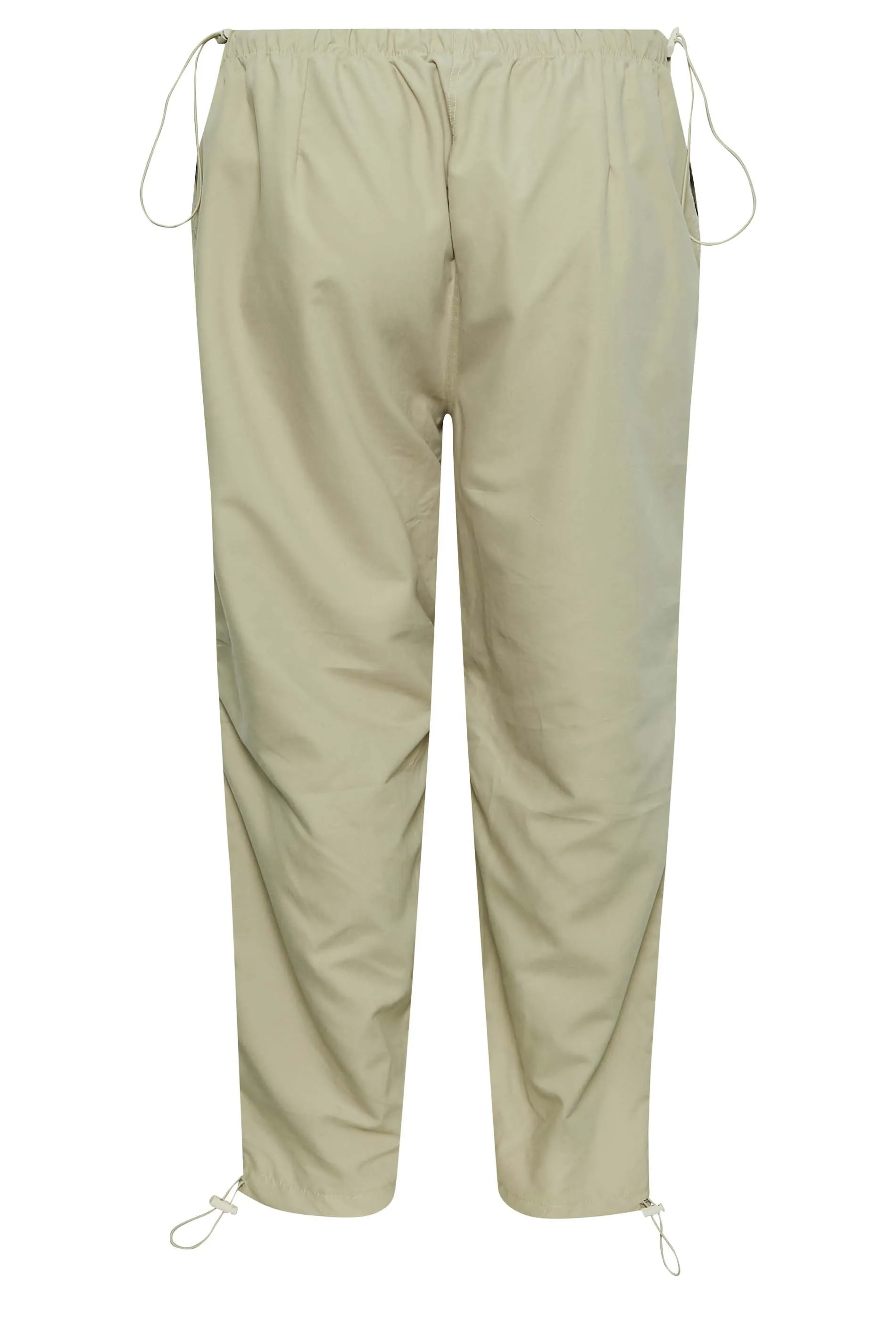 YOURS Curve Stone Brown Parachute Trousers