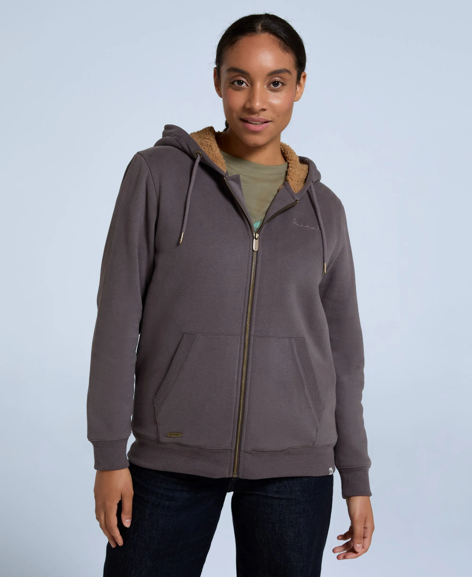 Zuri Womens Hoodie - Taupe