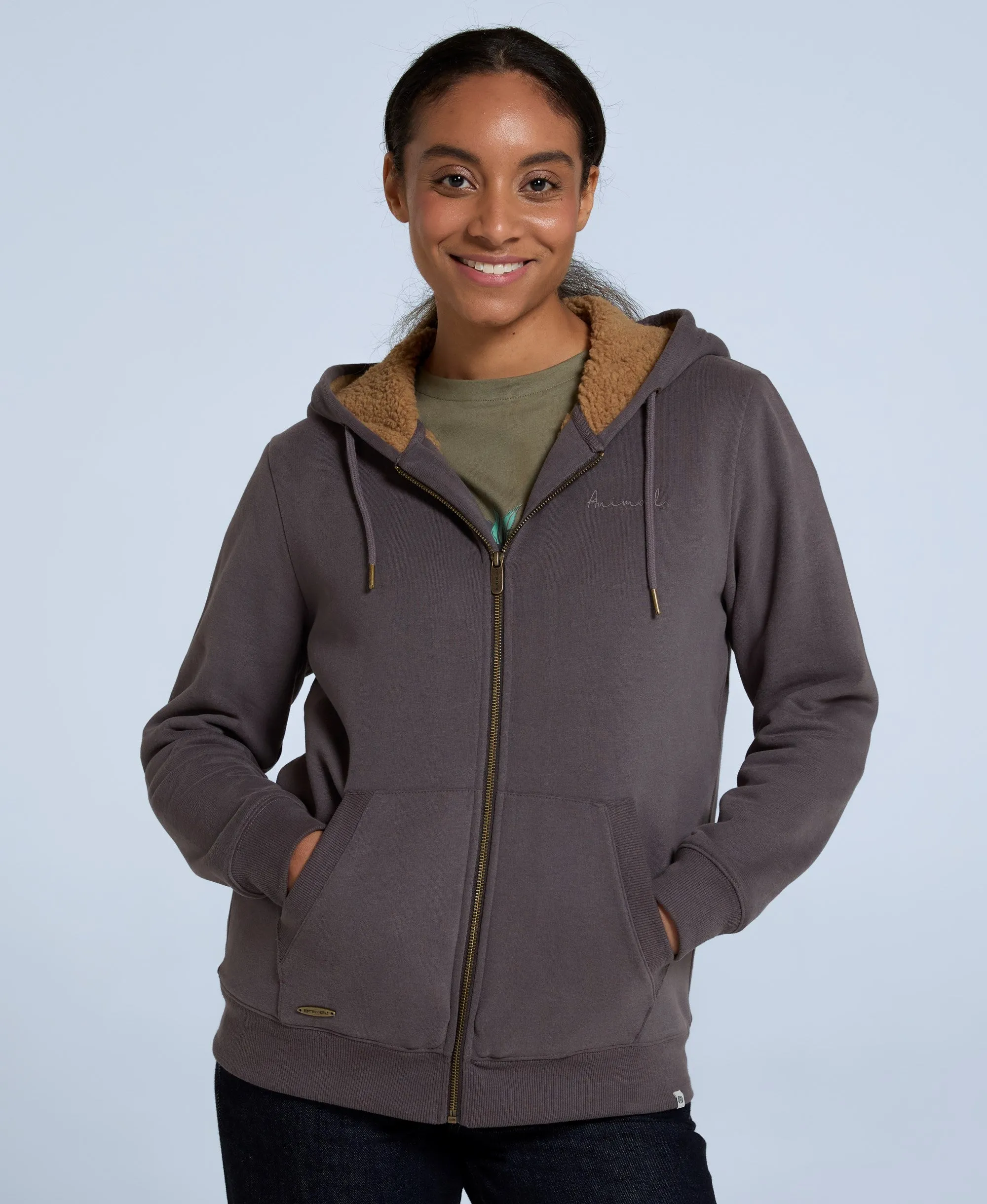 Zuri Womens Hoodie - Taupe